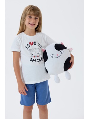 Rolypoly Kız Çocuk Beyaz Kapri Takımı RP3634-C-V1