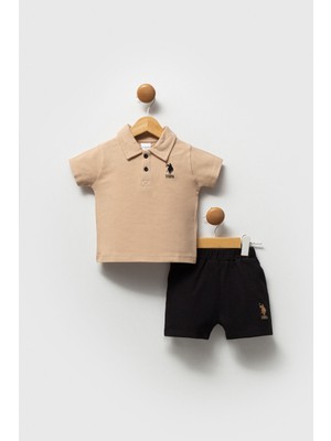 U.S. Polo Assn Erkek Bebek Bej Takım