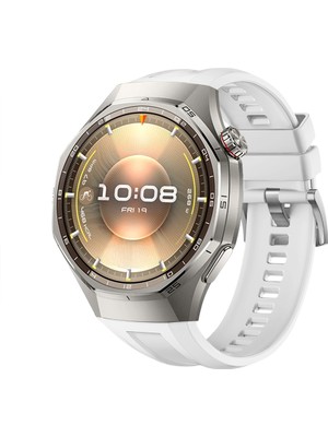 Huawei Watch Gt6 Pro 46MM Ile Tam Uyumlu Kordon Metal Tokalı Yumuşak Silikon Kordon Kayış