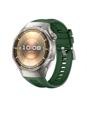 Huawei Watch Gt6 Pro 46MM Ile Tam Uyumlu Kordon Metal Tokalı Yumuşak Silikon Kordon Kayış