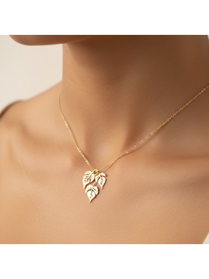 Tabitala TabiTela 8 ayar altın kolye ucu yaprak GM1319 0.5 gr