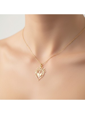 Tabitala TabiTela 8 ayar altın kolye ucu kız GM1084 1 gr