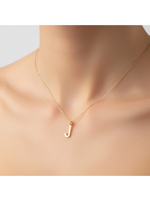 Tabitala TabiTela 14 ayar altın kolye ucu "J"harfi GM645 0.5 gr