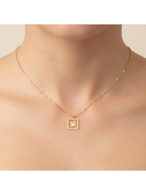 Tabitala TabiTela 8 ayar altın kolye ucu yaprak GM1330 0.5 gr