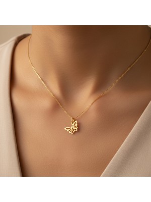 Tabitala TabiTela 8 ayar altın kolye ucu kelebek GM374 0.5 gr