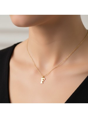 Tabitala TabiTela 14 ayar altın kolye ucu "F"harfi GM605 1 gr