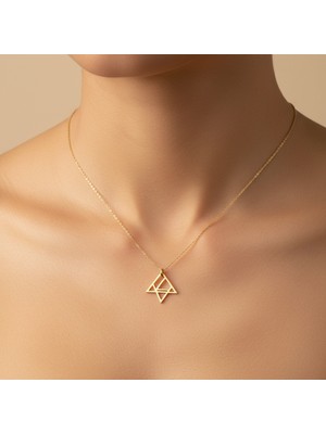 Tabitala TabiTela 14 ayar altın kolye ucu üçgen GM242 1 gr