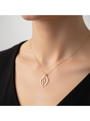 Tabitala TabiTela 8 ayar altın kolye ucu Ateş alevi GM438 1 gr