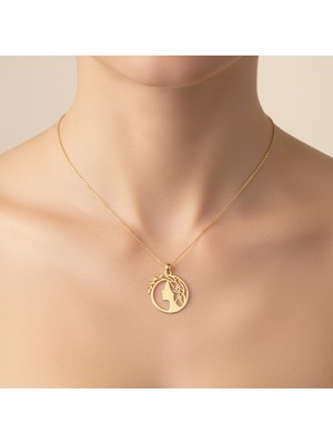 Tabitala TabiTela 8 ayar altın kolye ucu kız GM1093 0.5 gr