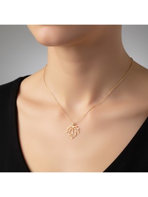 Tabitala TabiTela 14 ayar altın kolye ucu yaprak GM1333 0.5 gr