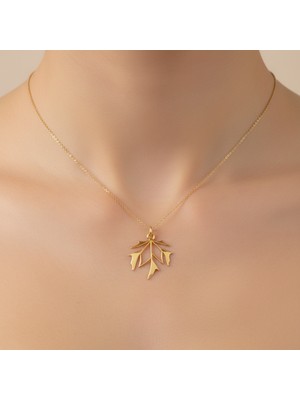 Tabitala TabiTela 8 ayar altın kolye ucu yaprak GM1344 0.5 gr