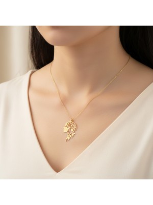 Tabitala TabiTela 8 ayar altın kolye ucu kız GM1070 0.5 gr