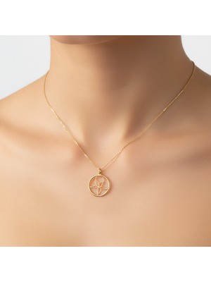 Tabitala TabiTela 14 ayar altın kolye ucu çiçek GM405 1 gr