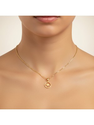 tabitala 14 ayar altın kolye çiçek GM410 1 gr