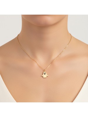 Tabitala TabiTela 14 ayar altın kolye ucu hayalet GM500 1 gr