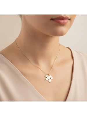 Tabitala TabiTela 8 ayar altın kolye ucu yaprak GM1332 0.5 gr