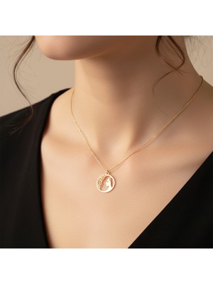 Tabitala TabiTela 8 ayar altın kolye ucu kız GM1101 1 gr