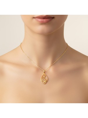 Tabitala TabiTela 8 ayar altın kolye ucu nota GM1202 1 gr