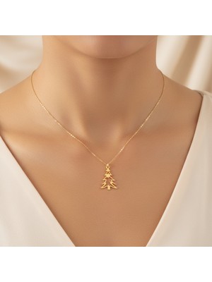 Tabitala TabiTela 8 ayar altın kolye ucu yılbaşı Ağacı ya Noel Ağacı GM486 0.5 gr