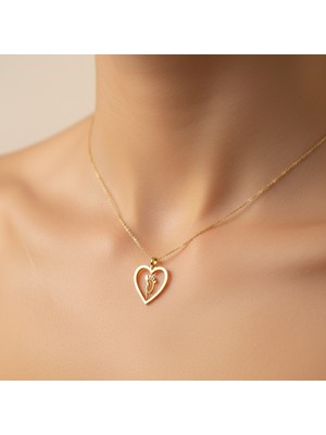 Tabitala TabiTela 14 ayar altın kolye ucu kalp GM418 1 gr