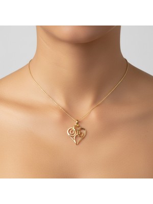 Tabitala TabiTela 14 ayar altın kolye ucu kalp GM994 0.5 gr