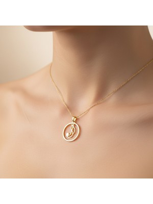 Tabitala TabiTela 14 ayar altın kolye ucu nota GM1207 0.5 gr