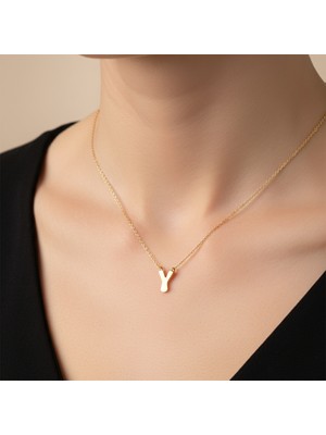 Tabitala TabiTela 14 ayar altın kolye ucu "Y"harfi GM716 1 gr