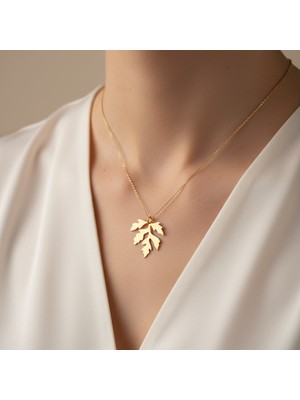 Tabitala TabiTela 8 ayar altın kolye ucu yaprak GM1338 1 gr