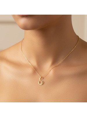 Tabitala TabiTela 14 ayar altın kolye ucu "S"harfi GM655 1 gr