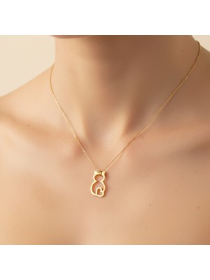 Tabitala TabiTela 8 ayar altın kolye ucu kedi GM340 1 gr