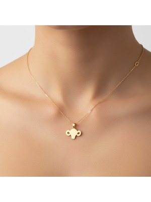 TabiTela 14 ayar altın kolye ucu Koç   GM3116 1 gr