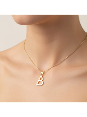 Tabitela 14 Ayar Altın Kolye Ucu Harf B   GM2694 0.5 gr