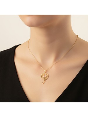 TabiTela 8 ayar altın kolye ucu fil GM1465 0.5 gr