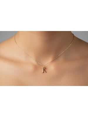 TabiTela 8 ayar altın kolye ucu Harf K   GM2833 1 gr