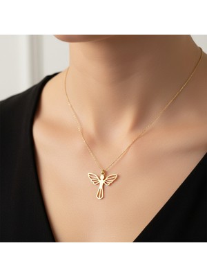 Tabitala TabiTela 14 ayar altın kolye ucu melek GM159 1 gr
