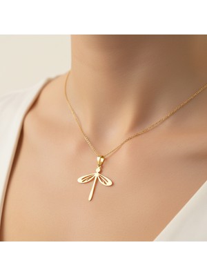 TabiTela 14 ayar altın kolye ucu yusufçuk   GM1698 1 gr