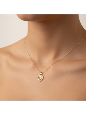 TabiTela 8 ayar altın kolye ucu melek kanatları   GM1567 1 gr