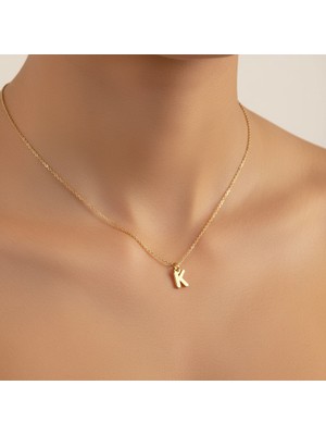 TabiTela 14 ayar altın kolye ucu Harf K   GM2838 1 gr