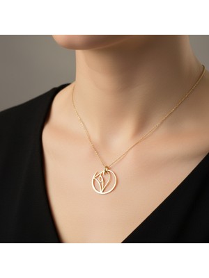 Tabitala TabiTela 8 ayar altın kolye ucu yuvarlak GM887 1 gr