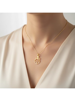 Tabitala TabiTela 14 ayar altın kolye ucu dans GM840 0.5 gr