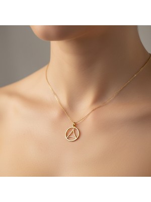 Tabitala TabiTela 14 ayar altın kolye ucu üçgen GM249 0.5 gr