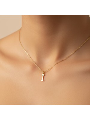 Tabitala TabiTela 8 ayar altın kolye ucu "I"harfi GM637 1 gr