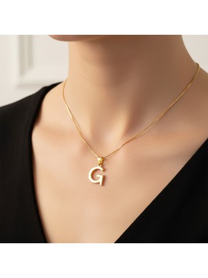 TabiTela 14 ayar altın kolye ucu Harf G   GM2764 1 gr