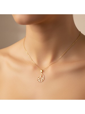 Tabitela 14 Ayar Altın Kolye Ucu Dal   GM1912 1 gr