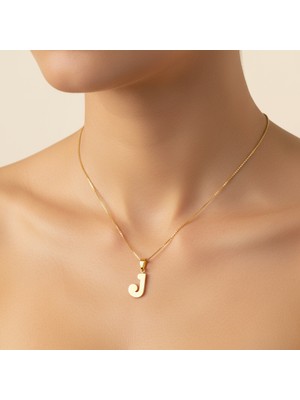 TabiTela 8 ayar altın kolye ucu Harf J   GM2782 1 gr