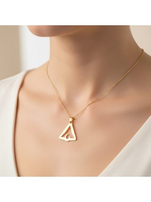 TabiTela 14 ayar altın kolye ucu üçgen   GM3616 1 gr
