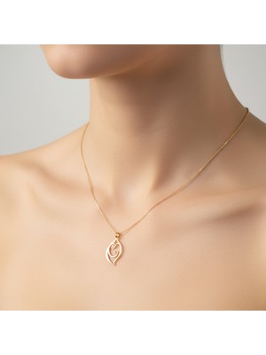 Tabitala TabiTela 14 ayar altın kolye ucu güzel tasarımlar GM1033 0.5 gr