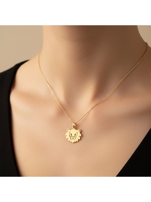 Tabitela 14 Ayar Altın Kolye Ucu Aslan   GM3133 0.5 gr