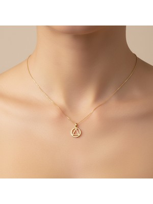 Tabitala TabiTela 14 ayar altın kolye ucu yuvarlak GM885 0.5 gr