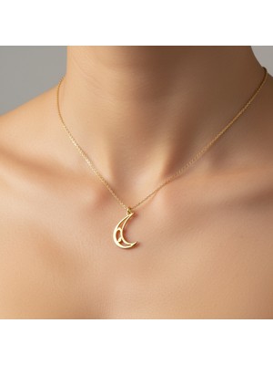 Tabitala TabiTela 14 ayar altın kolye ucu ay GM926 1 gr